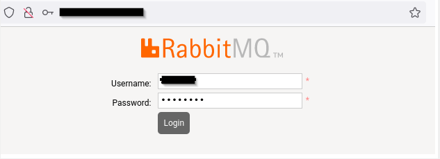 RabbitMQ Arayüz Login Ekranı